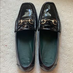 Gucci black patent leather loafers